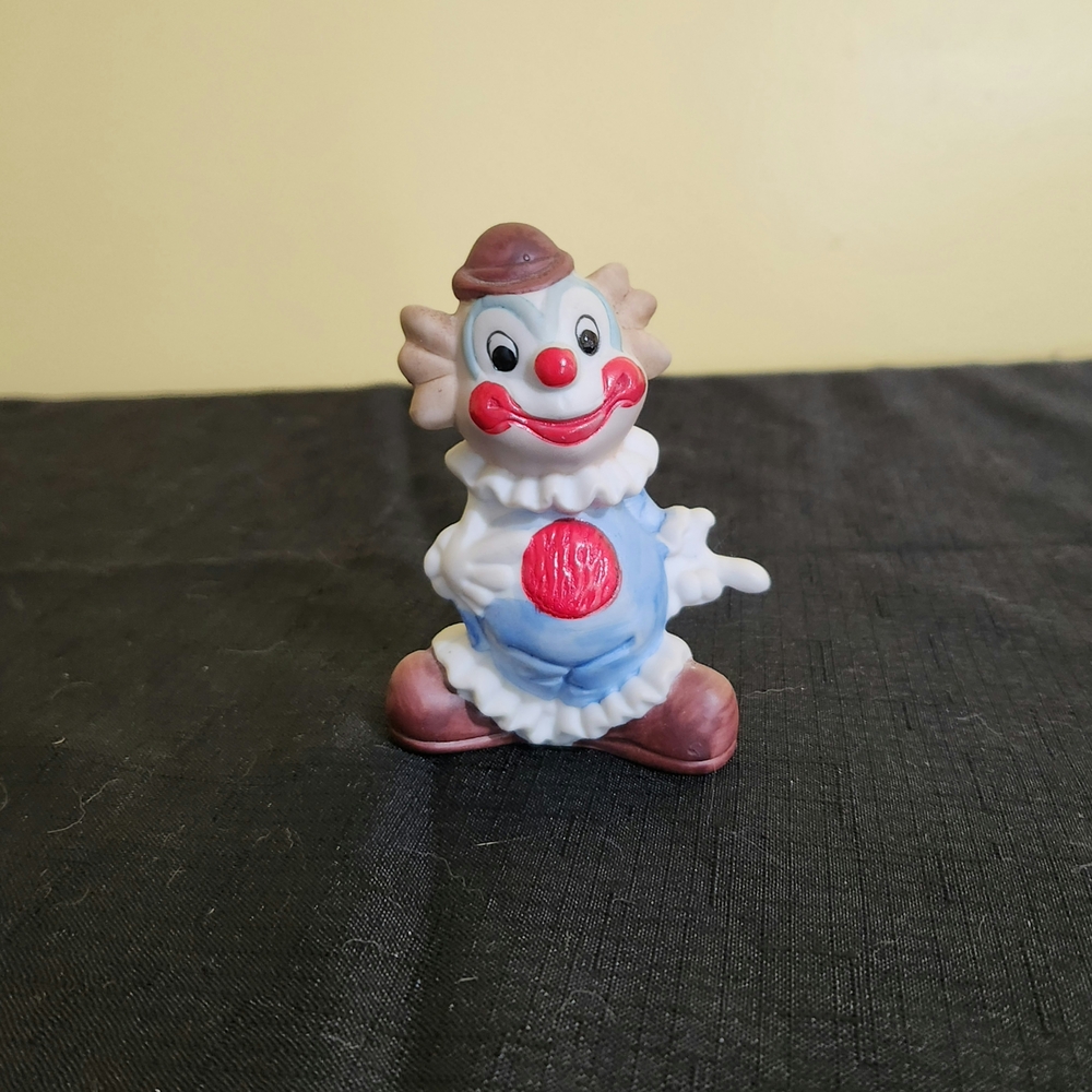 Artmark Colorful Clown Figurine in Red, Blue, and White